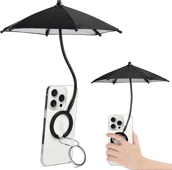 Magnetic Umbrella Phone Stand for Sun Protection, Adjustable Sun Shade Shield by AlwaysAccompanyatYourSide
