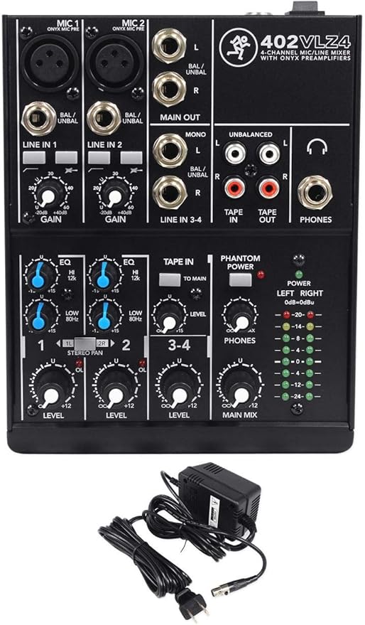 Mackie 402VLZ4, 4-channel Ultra Compact Mixer by Mackie