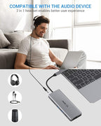 USB C Hub, TOTU Upgraded 13 in 1 Type C Hub to 4K HDMI & DP, 2 USB3.0/2 - Image 8