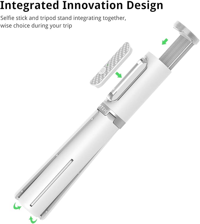 ATUMTEK Selfie Stick Tripod, Extendable 3 in 1 Aluminum Bluetooth Selfie Stick - Image 2