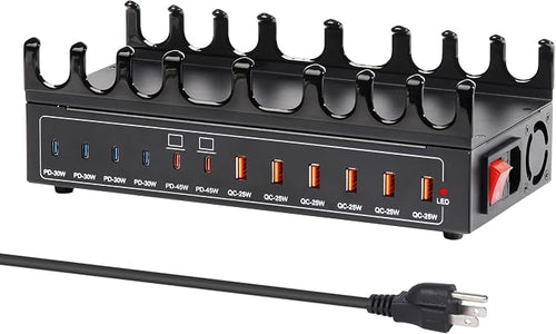 360W Charging Station for Multiple Devices, 12-Port USB C Charging Station by Unknown