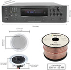 Vaiyer Home Audio System Kit, 6-Channel 6000 Watts Bluetooth Amplifier - Image 2