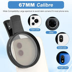 67MM Clip-on CPL Lens Filter for All Smartphones, Universal Phone Camera Clip - Image 3