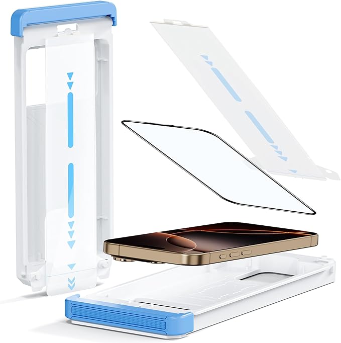 Screen Protector for iPhone 15/16/14Pro Military Grade Tempered Glass by DDDDECADE