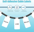 60 Pieces Self-Adhesive Cable Labels, Paste Wire Labels, Nylon Writable Cord - Image 4