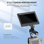 NEEWER Camera Field Monitor Mount Holder Bracket, 360° Swivel 180° Tilt - Image 3