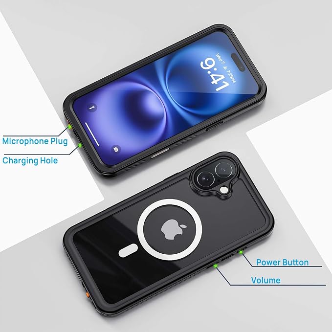 Lanhiem Magnetic for iPhone 16 Case, IP68 Waterproof Dustproof Shockproof Cases - Image 7