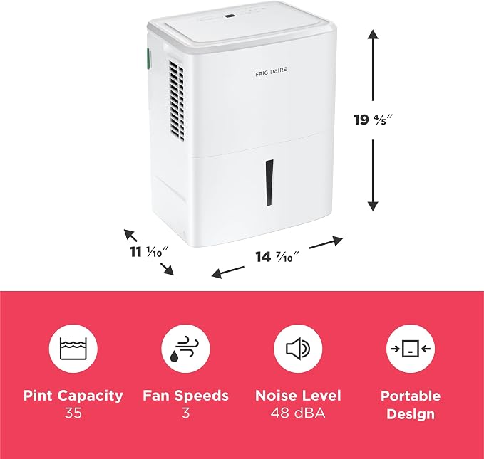 Frigidaire 35-Pint Portable Dehumidifier - Image 3
