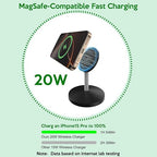 2Pack Magnetic Wireless Mag-Safe Charger Stand, Long 6FT USB C Cable + USB C - Image 6