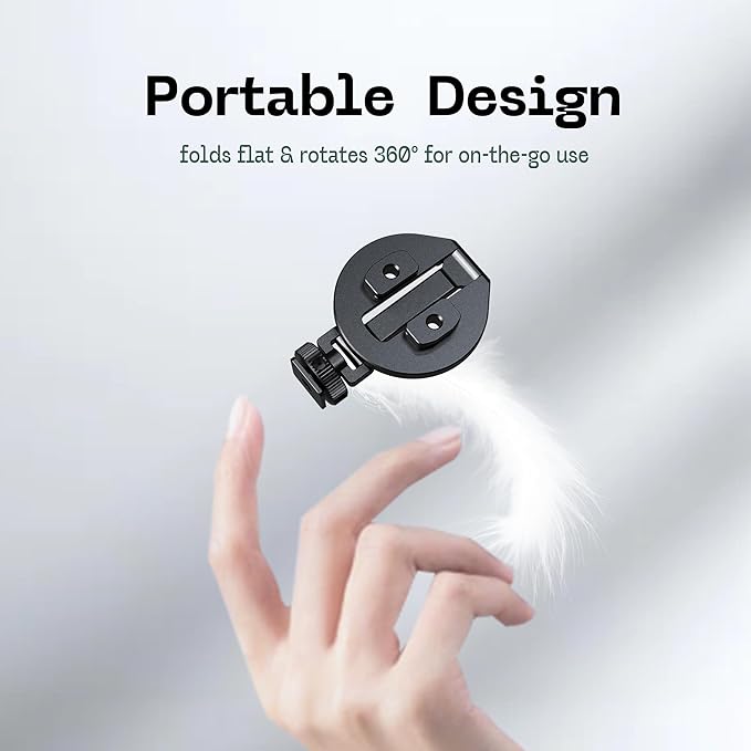 FANAUE MS-06 Magnetic Cold Shoe Mount | 360° Rotatable & Foldable | Aluminum - Image 6
