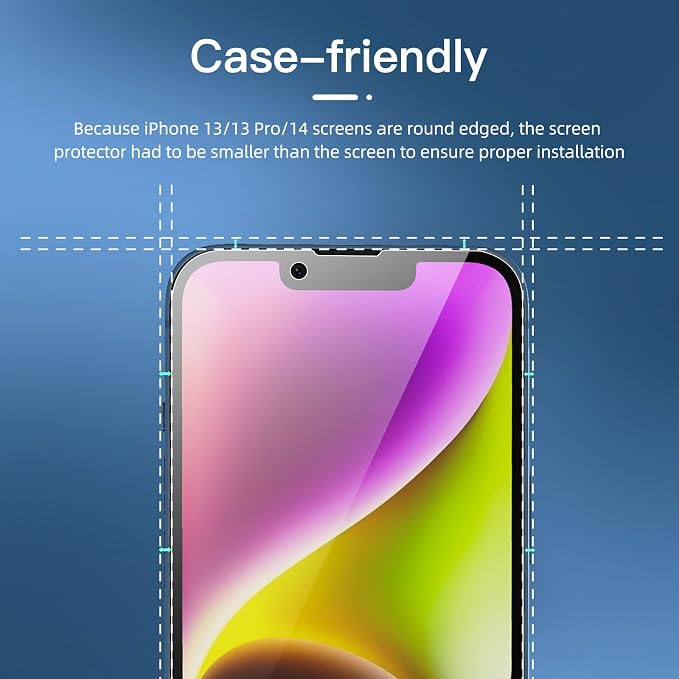 NEW'C 3 Pack Privacy for iPhone 16e, iPhone 14, iPhone 13, iPhone 13 Proo - Image 3