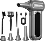 KEPEAK Electric Compressed Air Duster, 130000RPM Cordless Rechargeable Air by KEPEAK