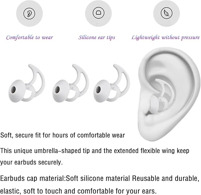 Medium Earbud Replacement Tips Silicone Ear Bud Tips Compatible - Image 5