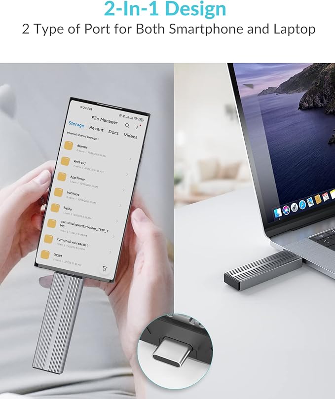 PHIXERO 10Gbps SSD Enclosure, Tool-Free and Wireless. Compactible - Image 2