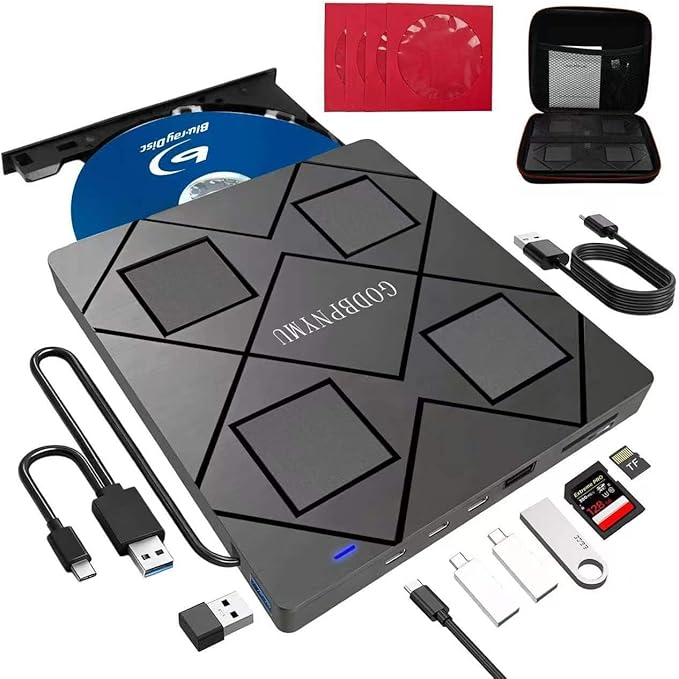 External blu ray Drive, 8-in-1External blueray/DVD Drive by GODBPMYNU