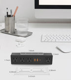 HHSOET Under Desk Power Strip - Image 2