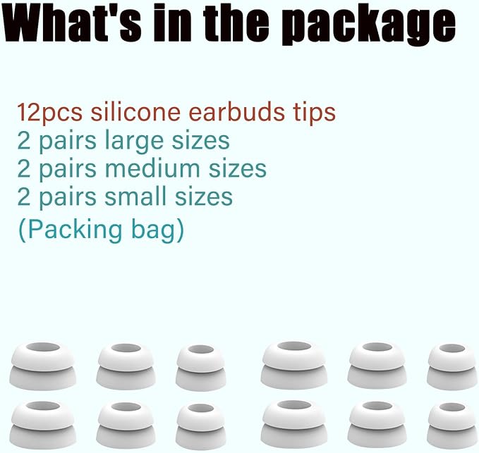 Double Flange Earbud Tips for Beats Studio Buds Replacement Cover Ear Tips for - Image 7