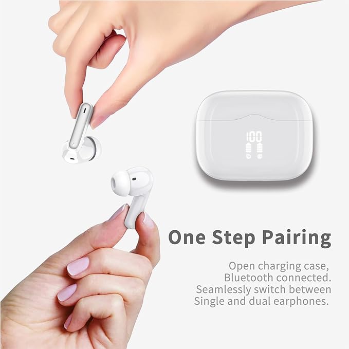 Wireless Earbuds, New Wireless Earphones HiFi Stereo Deep Bass 40H Playtime - Image 4