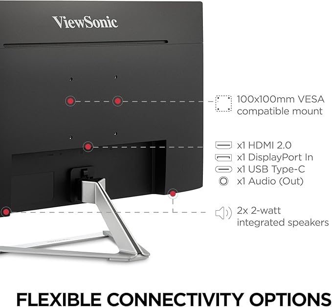 ViewSonic VX2776-4K-MHDU 27 Inch 4K UHD IPS Monitor, 65W USB C, HDR10 Content - Image 7