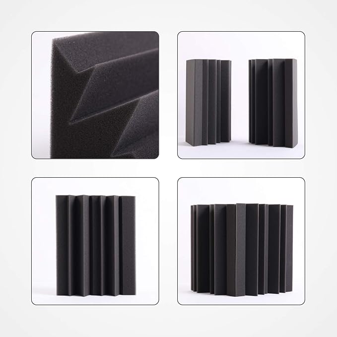 8 Pack - Bass Traps Acoustic Foam Corner, High Density and Fire-Proof Bass - Image 7