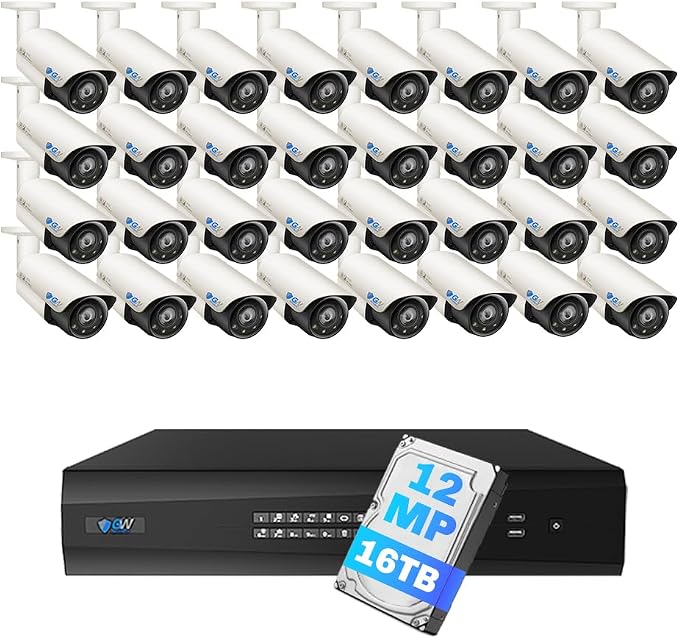 GW Security 64 Channel UltraHD 12MP 6K @ 30FPS Realtime 3X Motorized Zoom PoE by CamStarTechnologyInc
