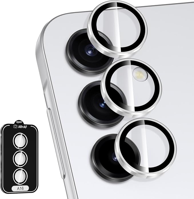 for Samsung Galaxy A16 Camera Lens Protector, Individual Metal Ring Tempered by Btscase