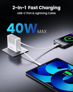Portable USB Phone Charger Block, Retractable Wall Charger - Image 2