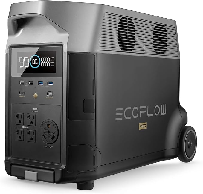 EF ECOFLOW Portable Power Station 3600Wh DELTA Pro, 120V AC Outlets x 5 by EFECOFLOW