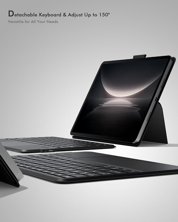 Universal Keyboard Case for 9-11 Inch Tablets, Magnetic Backlit Keyboard - Image 6