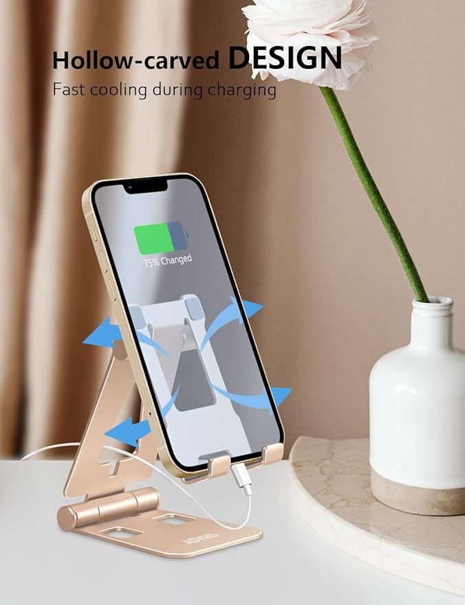 Cell Phone Stand for Desk, Adjustable Desktop Phone Holder Stand, Foldable - Image 6