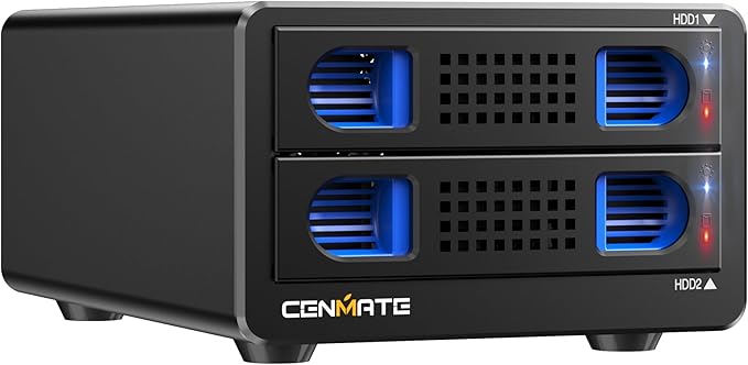 Aluminum Dual Bay Hard Drive Enclosure by Cenmate