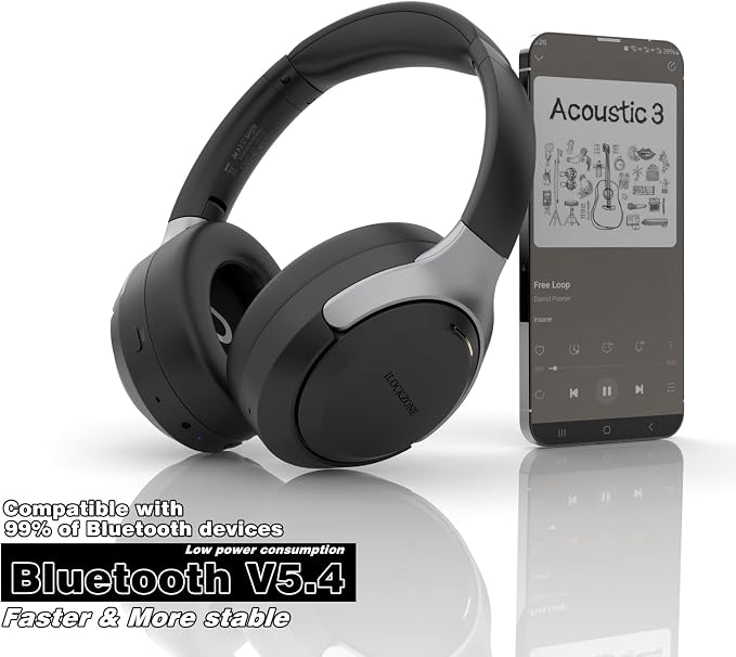 LC30Pro Hybrid Active Noise Cancelling Headphones, 100H Playtime Bluetooth - Image 5