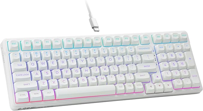 HUO JI E-Yooso Creamy Mechanical Keyboard Wired, Hot Swappable, Pre-lubed by HUOJI