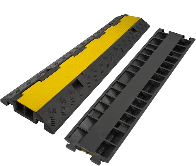 CXRCY Cable Ramp 3 Pack 2 Channel 11000lbs axle Capacity Floor Cord Cable - Image 9