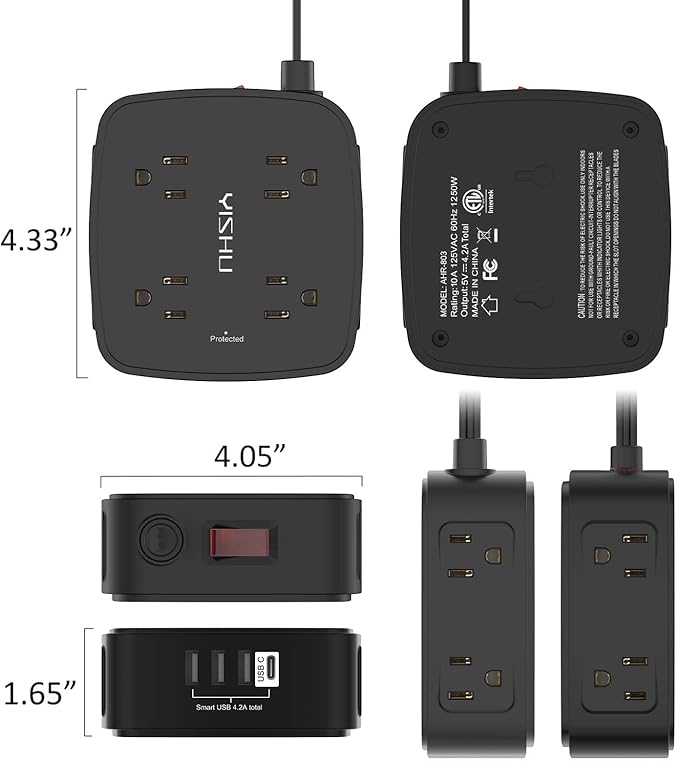 6 Ft Surge Protector Power Strip - Image 7