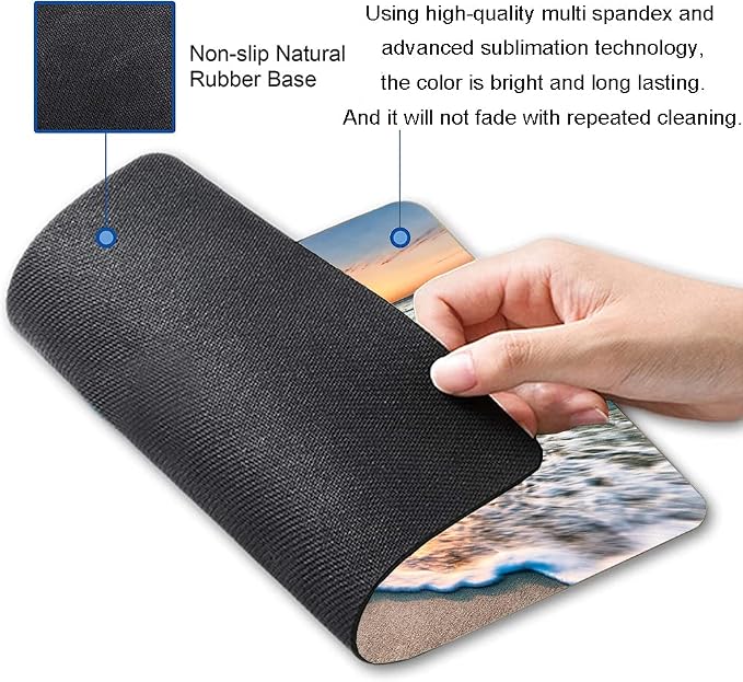 Mouse Pad, Premium-Textured Mouse Mat, Non-Slip Rubber Base Mousepad - Image 2