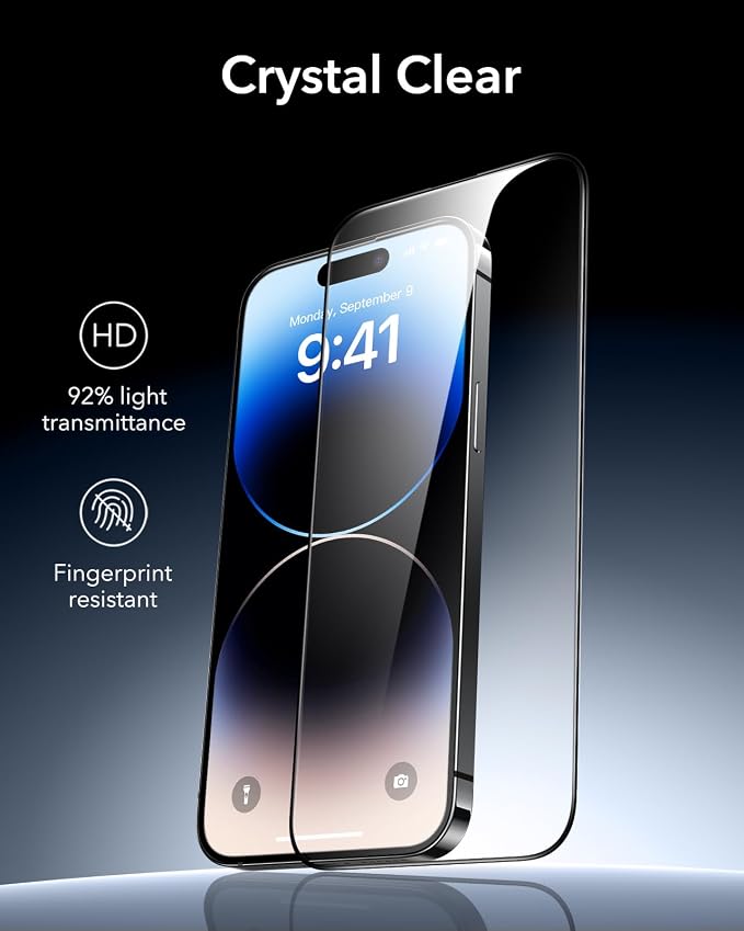 ESR 3 Pack 9H+ Glass for iPhone 14 Pro Max Screen Protector, Armorite - Image 8