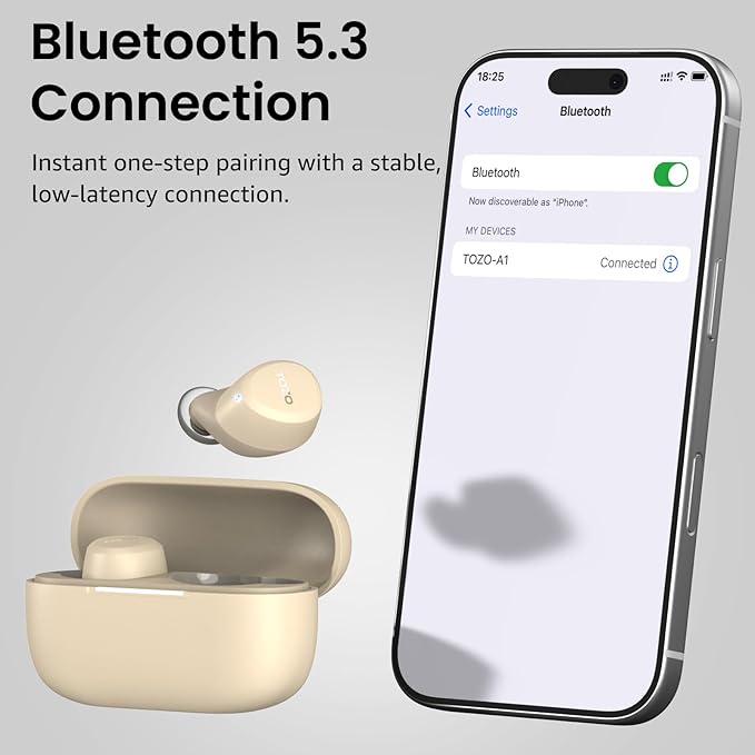 TOZO A1 Wireless Earbuds Bluetooth 5.3 Light Weight in Ear IPX5 Waterproof - Image 9