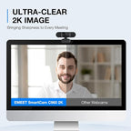 EMEET C960 2K Webcam with Microphone, 2K QHD, 2 Noise-Reduction Mics, TOF - Image 2