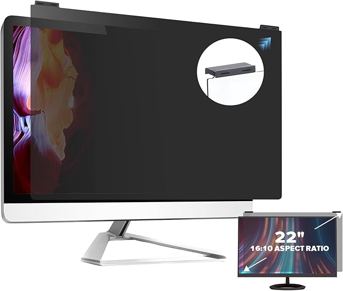 Computer Privacy Screen Filter 22 Inch, 9H Hardness Hanging Computer Screen by Verponity