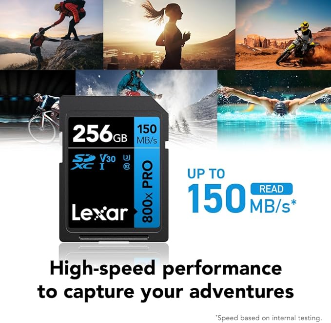 Lexar 256GB High-Performance 800x PRO SD Card, - Image 2
