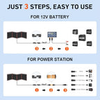DOKIO 150W Portable Foldable Solar Panel Kit, - Image 3