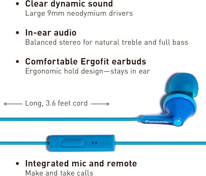Panasonic ErgoFit Wired Earbuds - Image 2