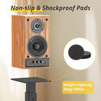 Adjustable Bookshelf Speaker Stands Pair, 20-27.5 Inch All-Metal Heavy Duty - Image 6