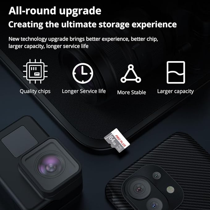 2 Pack TF Card 64GB with Adapter, High Speed Memory Card, UHS-I C10 A1 Memory - Image 4