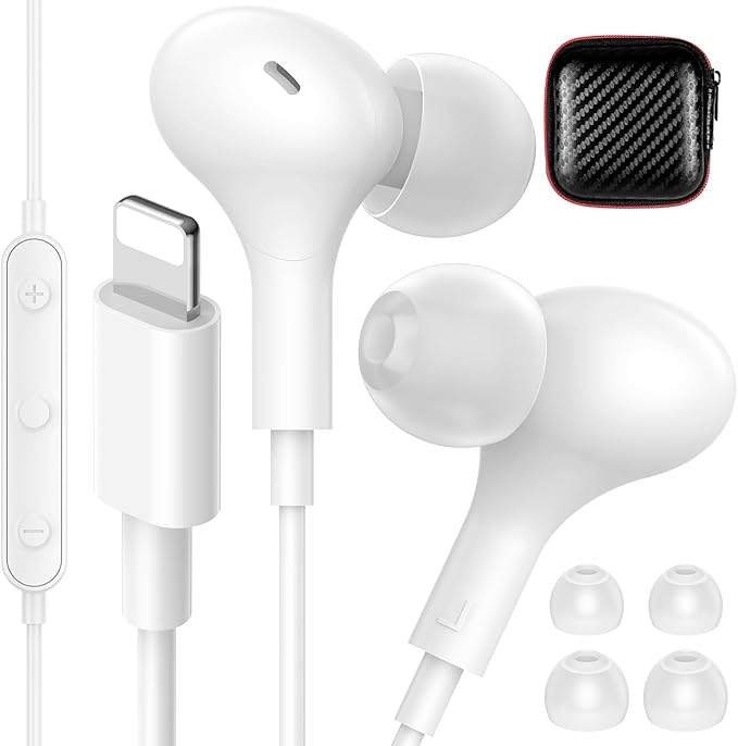 iMangoo for Apple MFi-Certified Headphones for Lightning Wired Earbuds Magnetic by iMangoo