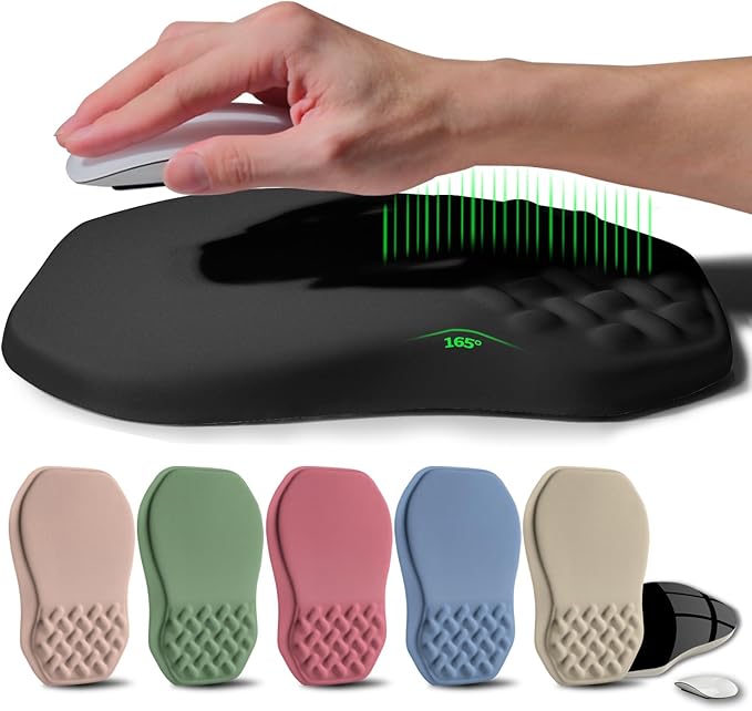 Ergonomic Raised Mouse Pad Wrist Support by Gleamtide