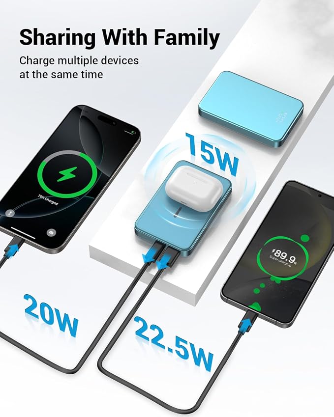 for Magsafe Portable Charger, Aluminum Alloy Small 10000mAh 20W PD Magnetic - Image 2