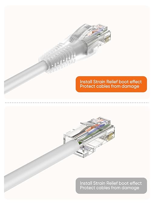 CableCreation RJ45 Ethernet Network Cable Strain Relief Boot 50-Pack Fits Cat5 - Image 4