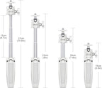 MT-08 White Mini Tripod for Camera, 1/4" Mount Universal Portable Camera Tripod - Image 2